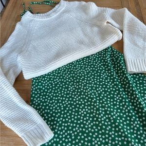 Layering Floral Dress & Sweater Combo